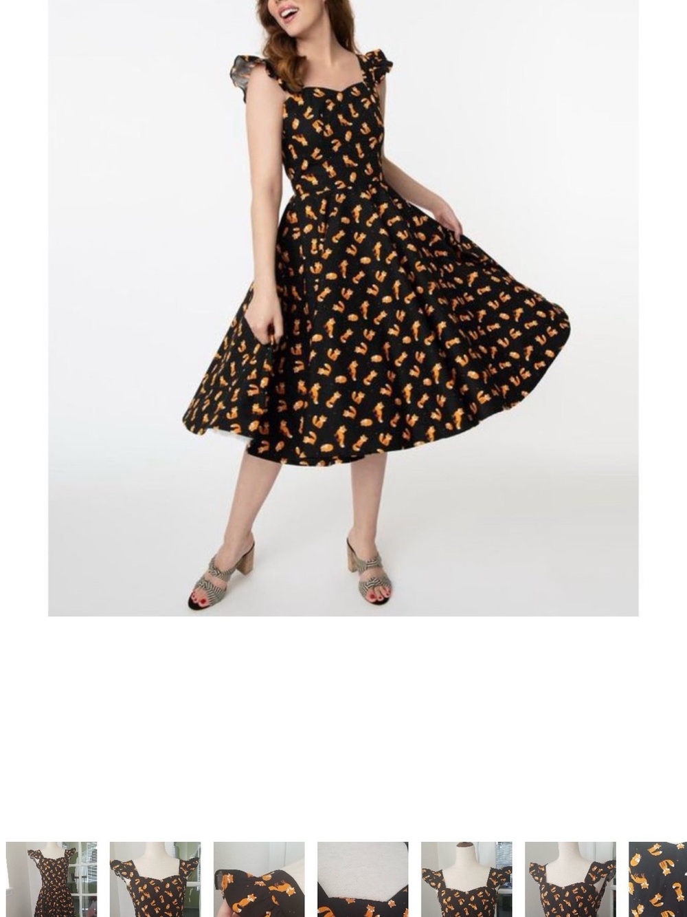 Rare! Vixen pinup rockabilly fox swing dress